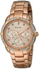 Bulova Diamond Women's Quartz Watch with Rose Dial Analogue Display and Rose Gold Ion-Plated Bracelet 98R178 ** Boxed **