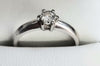 9ct White Gold Diamond Ring Size K