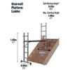Werner Combination Stepladder With Platform 5 Way 3 Section Non-Slip 2.48m