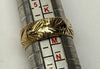 Vintage 9ct gold leaf pattern size L