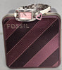 Fossil F2 Tank Style Watch With Heart Charm Pink. ***Boxed***