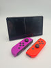 Nintendo Switch 32GB gaming Console with red/ purple joycon and charger UNBOXED (scratches on screen)