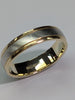 9CT YELLOW & WHITE GOLD WEDDING BAND