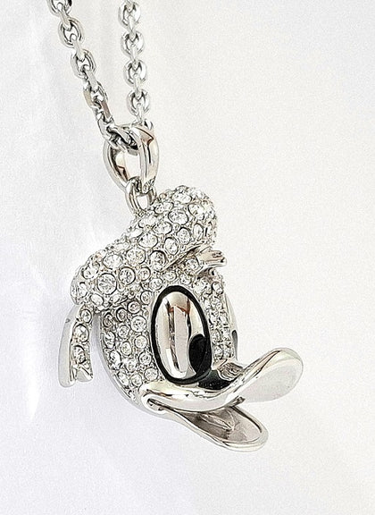 Swarovski Disney Donald Duck Necklace Rhodium Plated 50cm