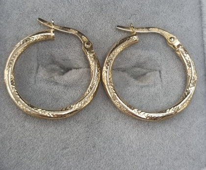9ct gold hoop earrings