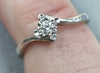 9ct white gold diamond ring  "N"