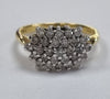 9ct Gold Diamon Cluster Ring Size K 0.50ct