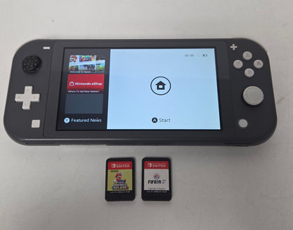 Nintendo Switch Lite (Grey) with 2 unboxed Games