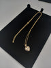 9CT Love Heart Necklace CZ Stones, 19" - Hallmarked 9CT 1.1Grams - Boxed