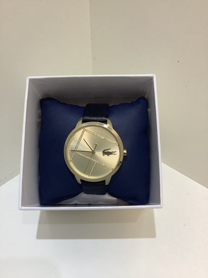 LACOSTE LADIES WATCH WITH LEATHER STRAP.