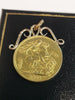 1914 King George V Full Sovereign Gold Coin 22ct with a 10ct Mount.
