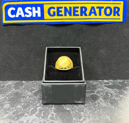 22ct Gold Gents Ring (Size T), 9.90g