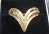 9ct Yellow Gold Wishbone Ring - 3.05G - Size U. Hallmarked