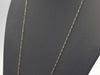 9ct Gold Fine Link Chain Necklace with Solitaire Pendant - 2.88 Grams - 28" Long