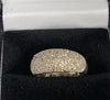 9ct Yellow Gold Ring With Clear Stones - 2.83G - Size L - Hallmarked