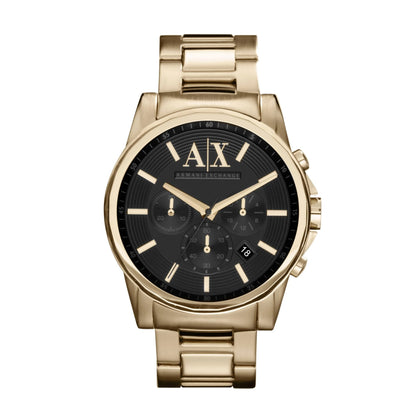 Armani Exchange Men's Gold Coloured Stainless Steel Watch AX2095