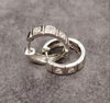 9ct White Gold & Diamond Huggie Earrings