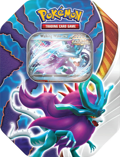 Official Pokémon TCG: Paradox Clash Tin (Walking Wake EX).