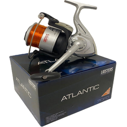 Large Atlantic 7000 FD Sea Fishing Lidsters Beach Pier Reel Orange Line 70