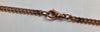 9ct rose gold curb chain necklace 20"