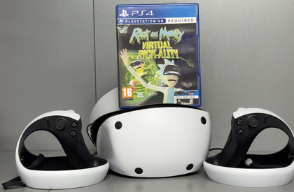 Sony PlayStation VR2 Headset w/Sense Controllers Bundle ( + Rick & Morty Virtual Rick-Ality ) ** Unboxed **