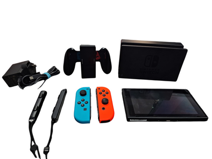 Nintendo Switch Console, 32GB With Neon Blue/Red Joy-Cons, Unboxed With All Leads And Controller And Sport Attachments