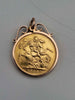 1909 King Edward VII 22CT Solid Gold Full Sovereign Coin With 9ct Pendant Surround - 9.55 Grams