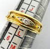 18ct yellow gold and diamond band ring size K