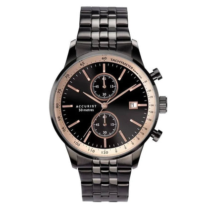 Accurist - 7341 44mm Quartz Watch - Black