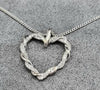Entwine 9ct White Gold Diamond Heart Pendant