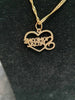 9ct Yellow Gold Necklace 18" with Someone Special pendant.