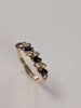 9ct Gold Black & Clear Stone Ring
