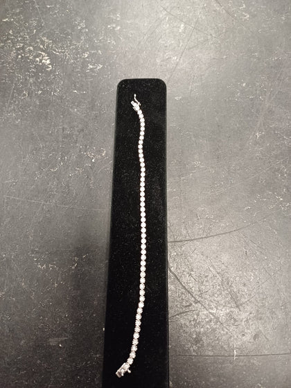 9ct White Gold 1ct Diamond Tennis Bracelet