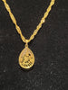 22ct Yellow Gold Necklace with Pendant - 18.5" - 7.56g