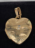 9ct Yellow Gold Heart Pendent With Clear Stone - 1.7G. Hallmarked