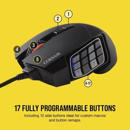 CORSAIR SCIMITAR RGB ELITE Optical MOBA/MMO Gaming Mouse