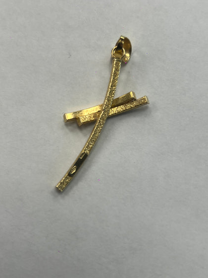 14CT YELLOW GOLD CROSS PENDANT