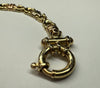 9CT GOLD YELLOW/ROSE/WHITE GOLD BRACELET 7.5"