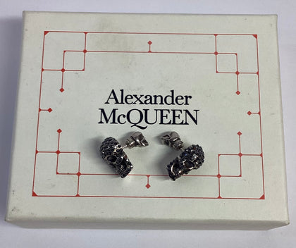 Alexander McQueen Pave Skull Stud Earrings
