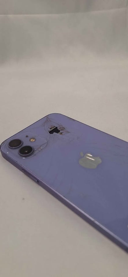 Apple Iphone 12 Mobile Phone - 64GB SSD - Purple - Open Unlocked - Unboxed *CRACKED BACK*