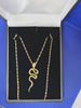 Hallmarked 375 and Tested, 9K 5.6 Gram, yellow gold snake necklace . 20" Box included