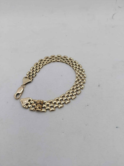 9ct Yellow Gold Gate Watch Like Bracelet - 8