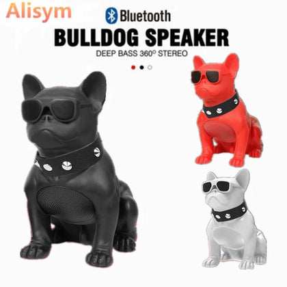 (a-Black M11) Bulldog Wireless Bluetooth Speaker Portable Boombox Bass 3D Sound Quality Surround Radio Multifunction TF Card Super Subwoofer