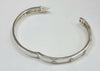 Silver Bangle 925 moissanite stones
