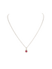 TJH Collection 18ct White Gold Brilliant Cut Ruby & Diamond Halo Necklace P39072GW18RB