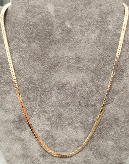 9ct Yellow Gold Herringbone Chain 17