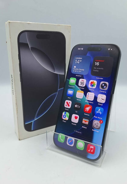 Apple Iphone 16 Pro Mobile Phone - 1TB SSD - Black Titanium - Open Unlocked - Boxed (93% Battery)