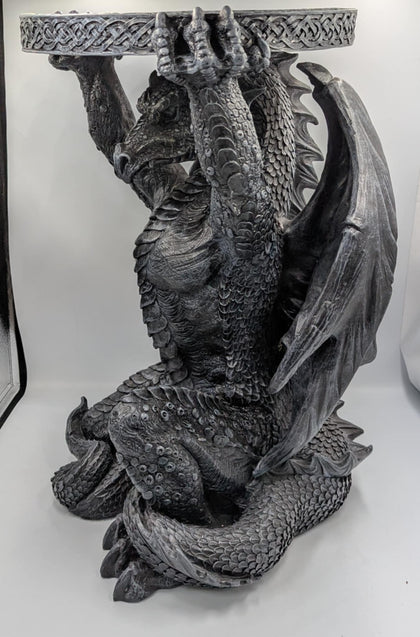 *Collection Only* Black Dragon Side Table, Gothic Design, With Box