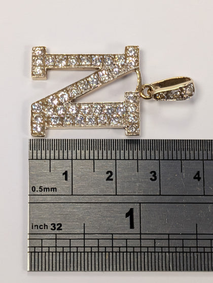 9ct Gold Letter N Pendant