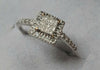 9CT WHITE GOLD DIAMOND RING Size M 1/2 LEYLAND